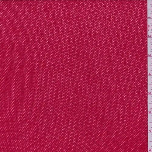 1 1/8 YD PC-Bright Red Rayon Sweater Knit Fabric