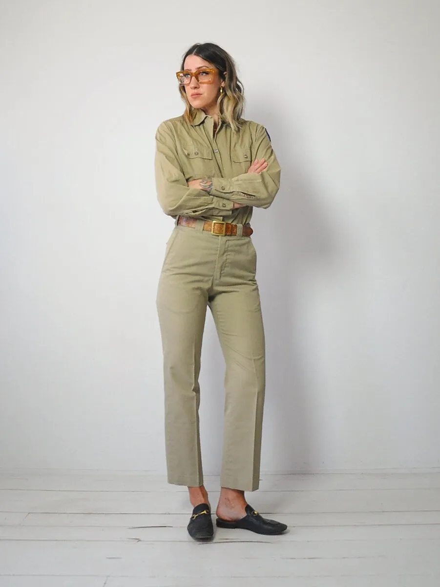 1960's Oshkosh Khaki Trousers 27x28.5