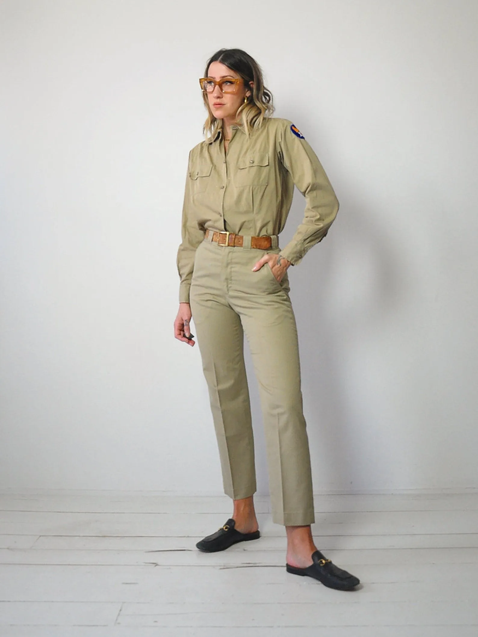 1960's Oshkosh Khaki Trousers 27x28.5