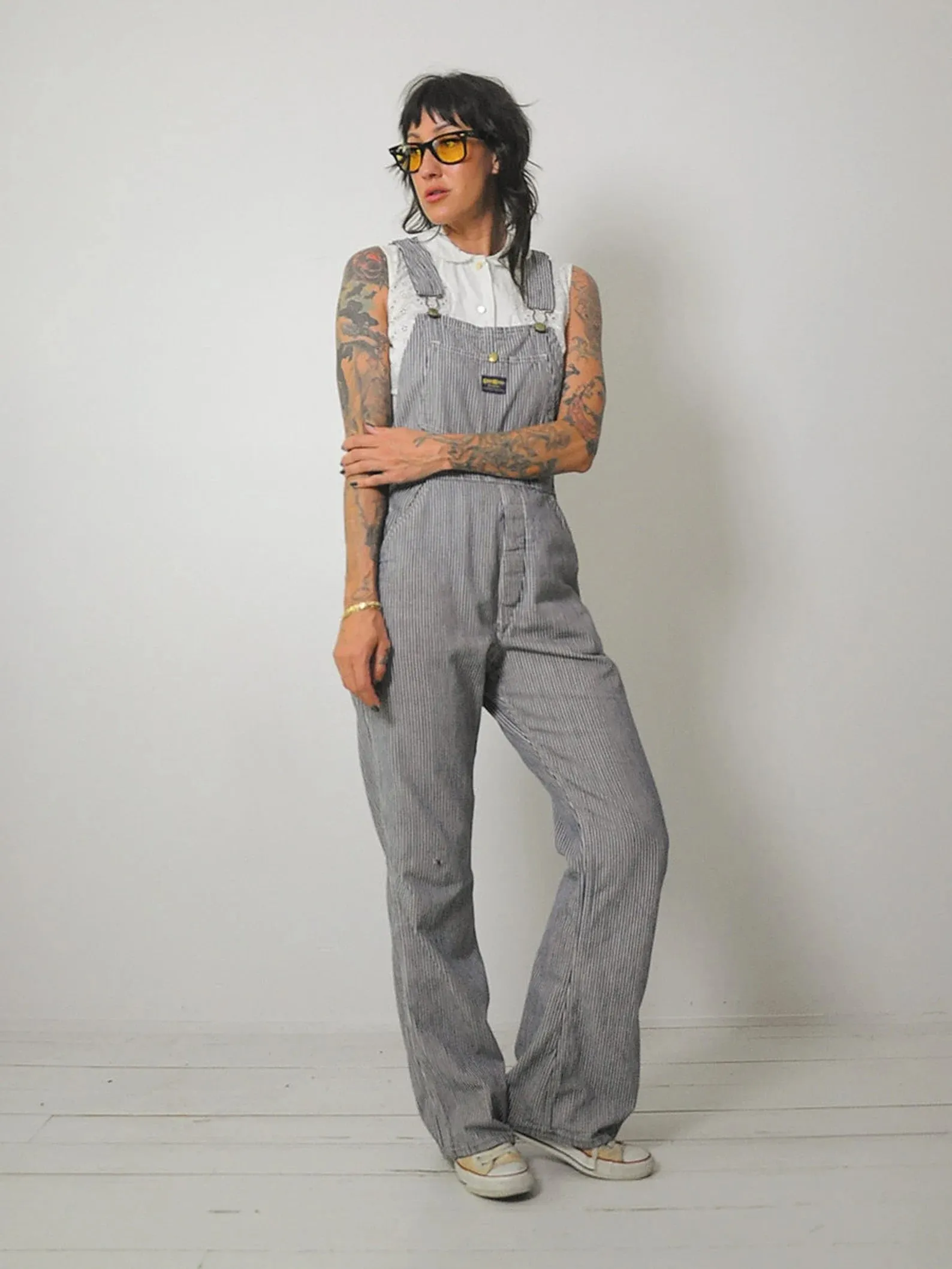 1970's OshKosh Hickory Stripe Overalls