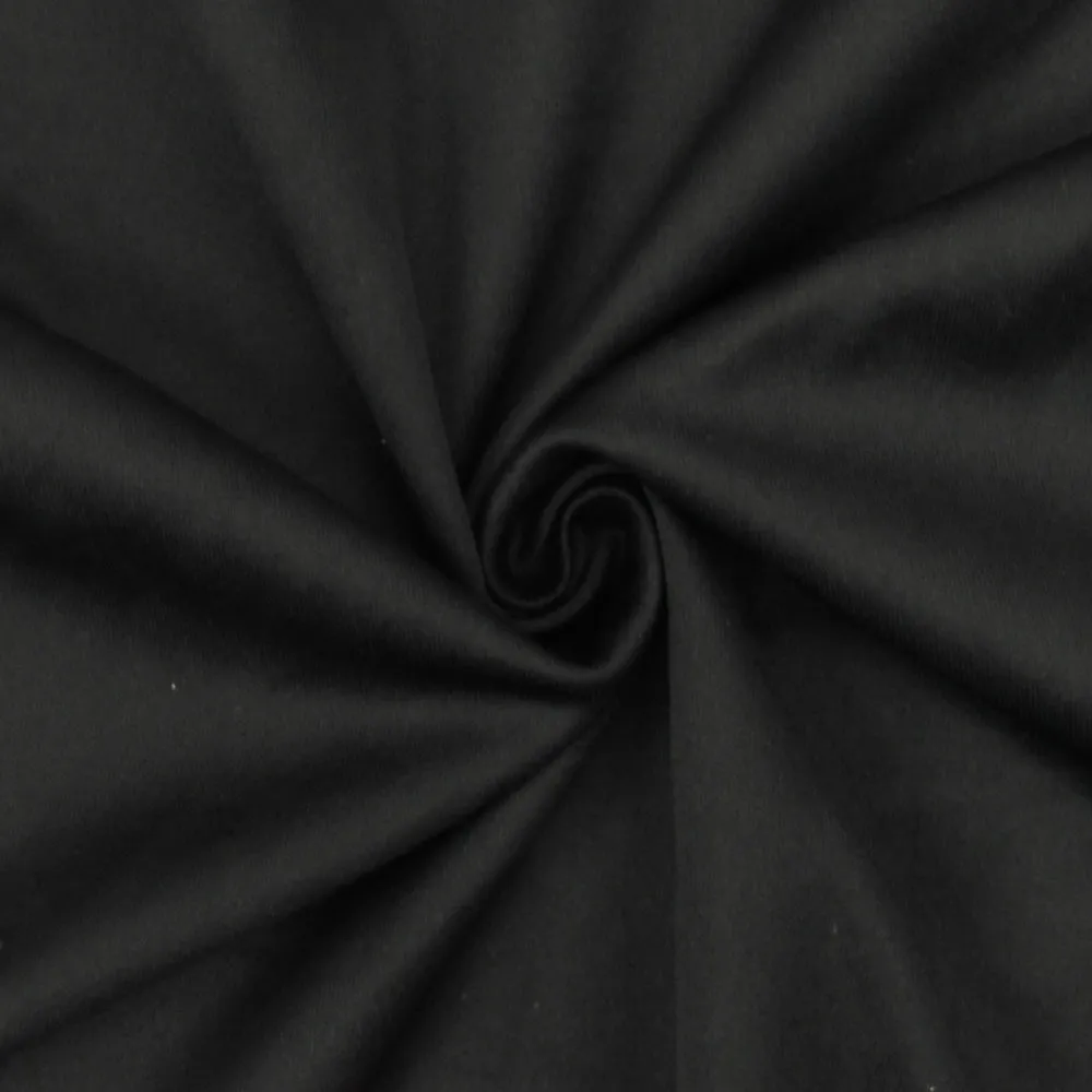 2 YD PC-Iron Black Solid Poly Double Knit Fabric