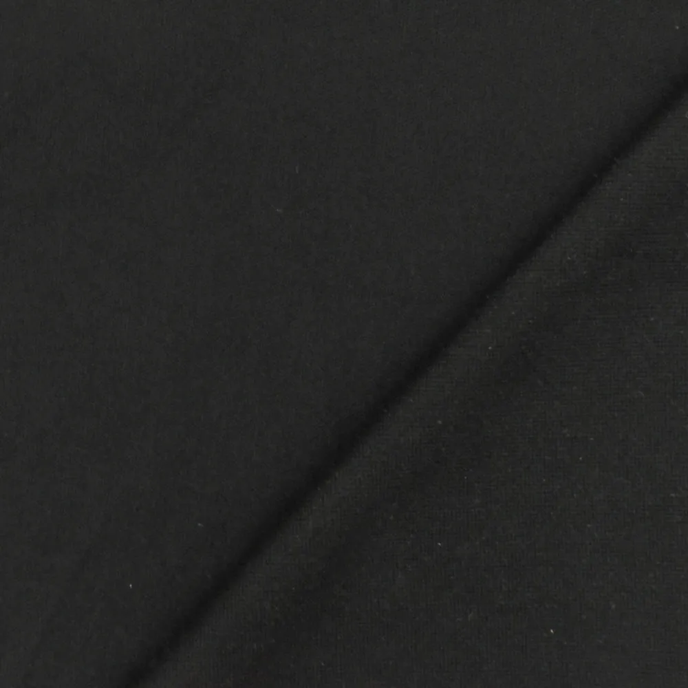 2 YD PC-Iron Black Solid Poly Double Knit Fabric