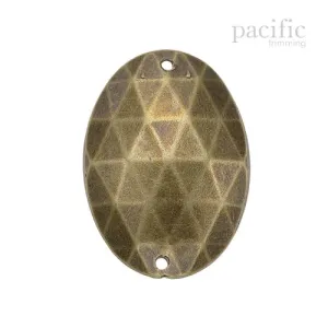 A Pack of Oval Acrylic Sew on Jewel in Diamond Cut Pattern (3 Colors/5 Sizes)