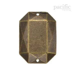 A packet of Acrylic Sew on Jewel Octagon in Antique Brass (Multiple Sizes)