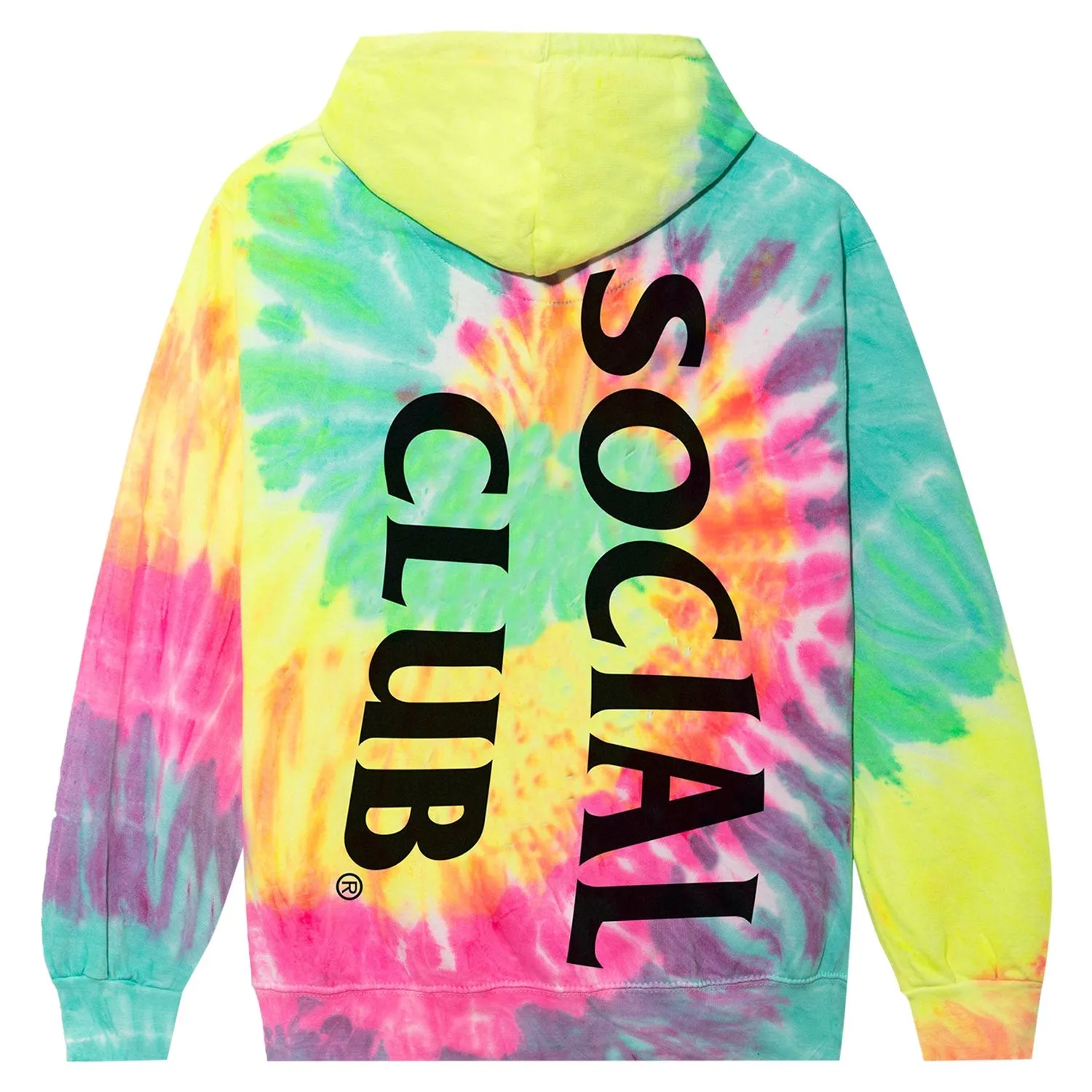 Anti Social Social Club Vertical Horizon Hoodie Rainbow Tie Dye