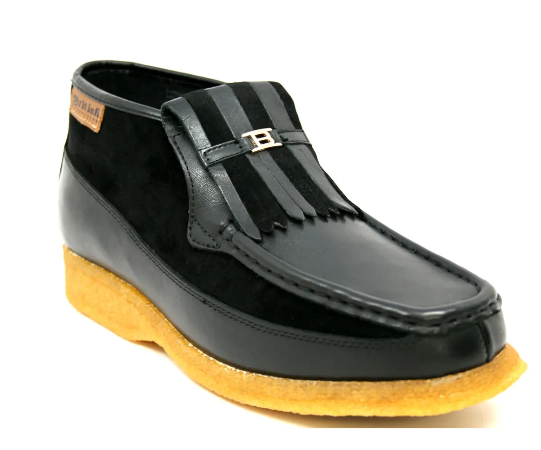 Apollo Leather & Suede - Handmade British Shoe with Crepe Sole