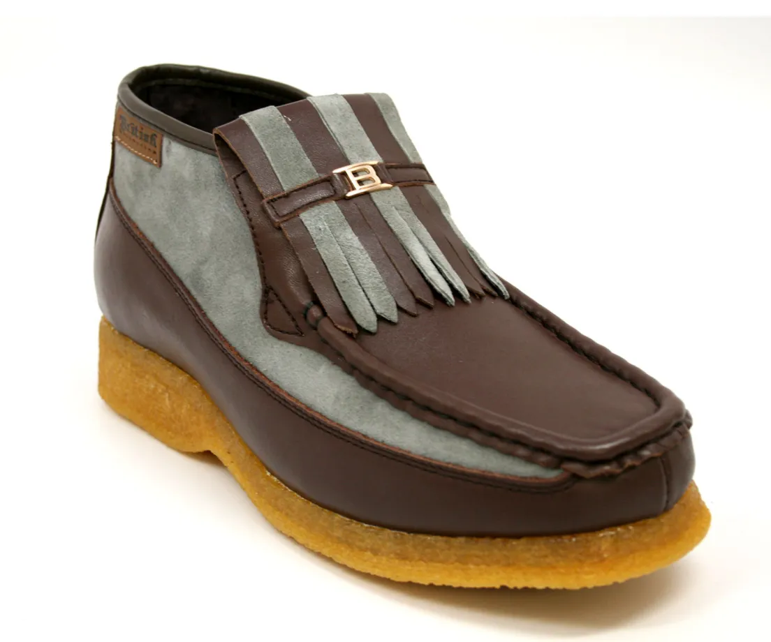 Apollo Leather & Suede - Handmade British Shoe with Crepe Sole