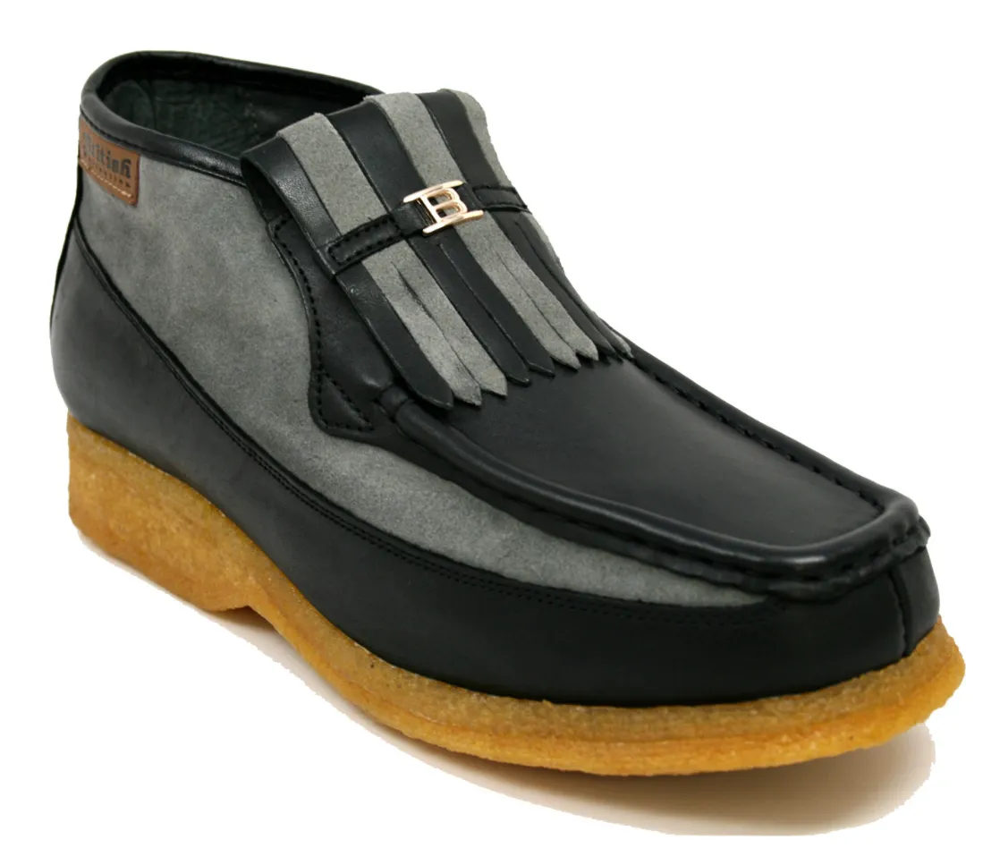 Apollo Leather & Suede - Handmade British Shoe with Crepe Sole