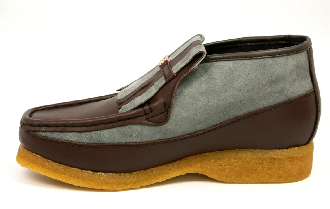 Apollo Leather & Suede - Handmade British Shoe with Crepe Sole