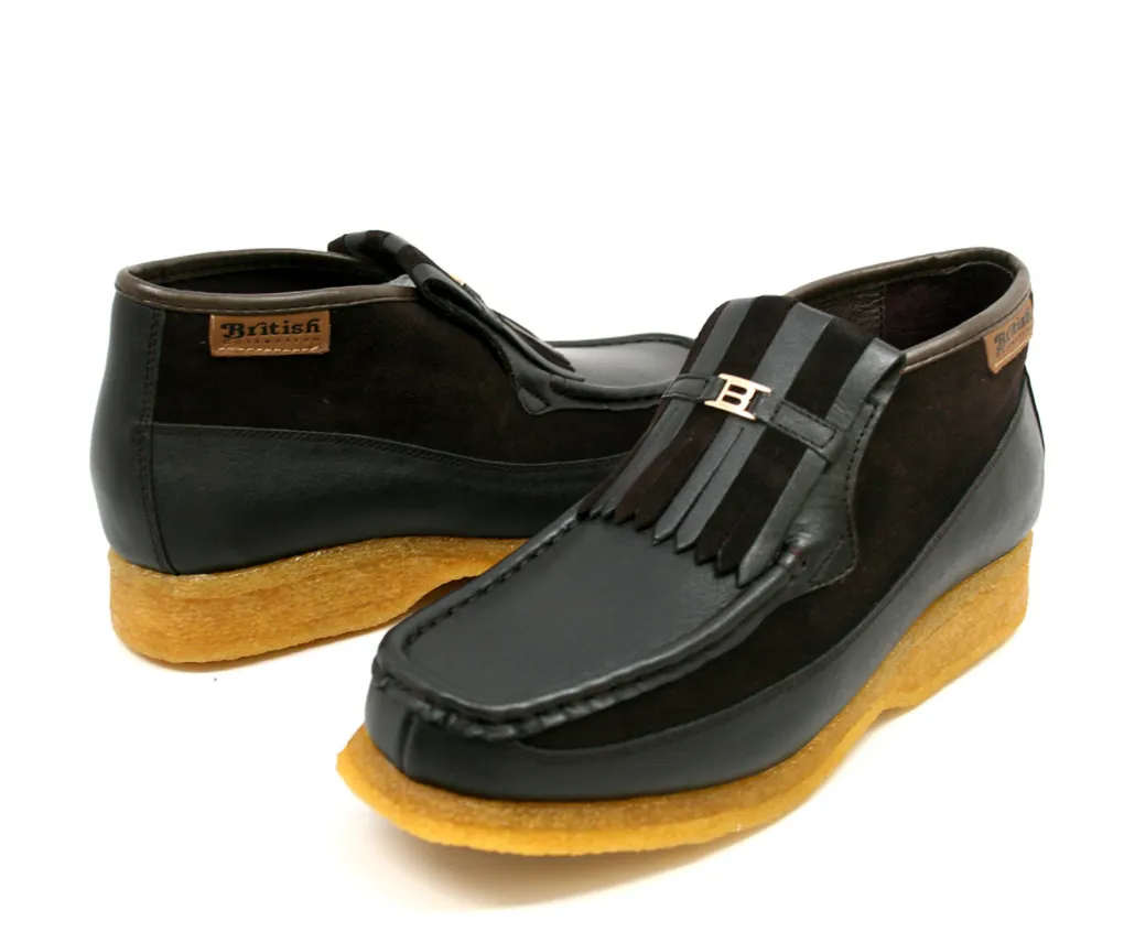 Apollo Leather & Suede - Handmade British Shoe with Crepe Sole