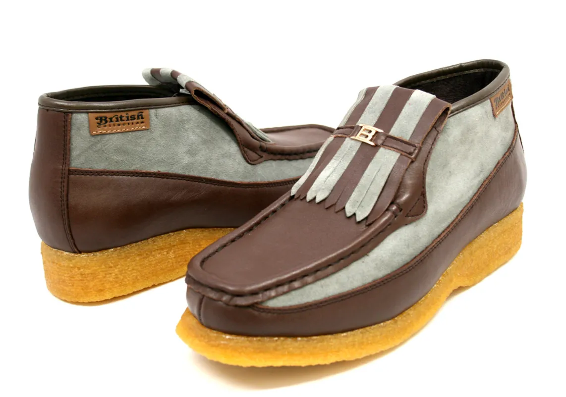 Apollo Leather & Suede - Handmade British Shoe with Crepe Sole