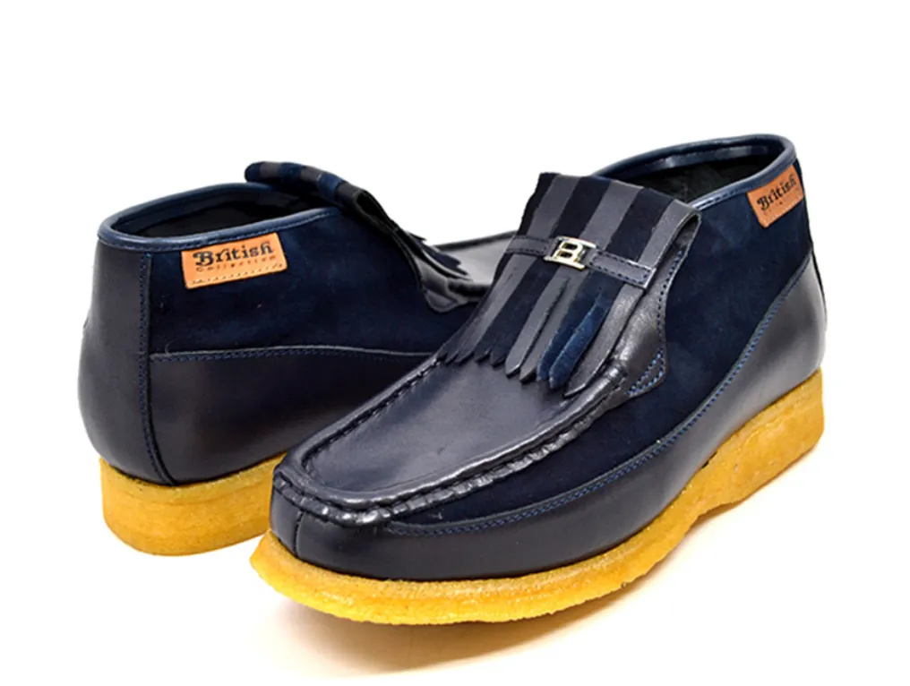 Apollo Leather & Suede - Handmade British Shoe with Crepe Sole