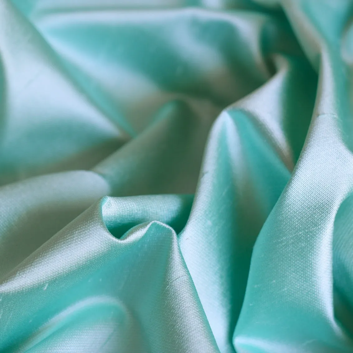 Aqua Silk Shantung