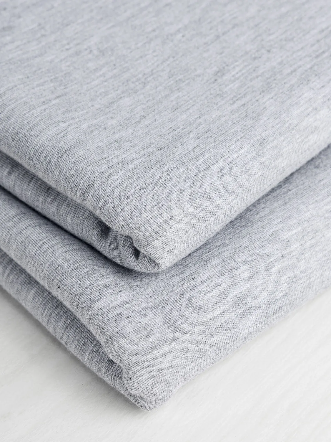 Bamboo Cotton Stretch Fleece - Cloud Grey - Swatch