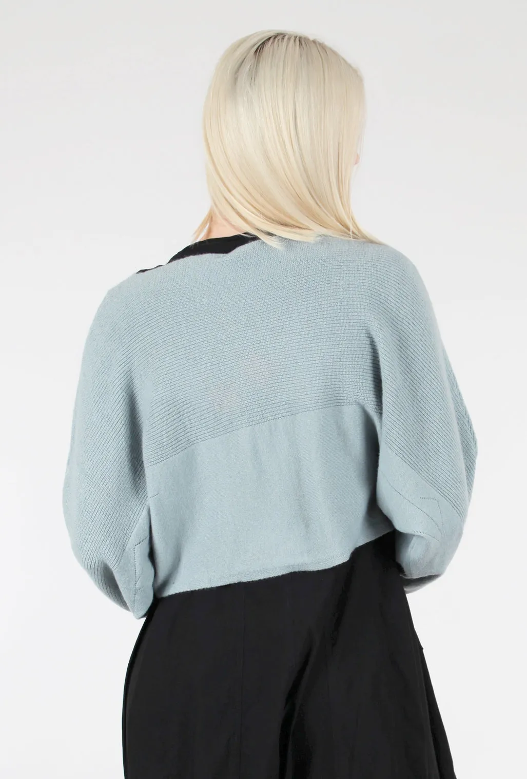 Batwing-Sleeve Crop Sweater, Balsam