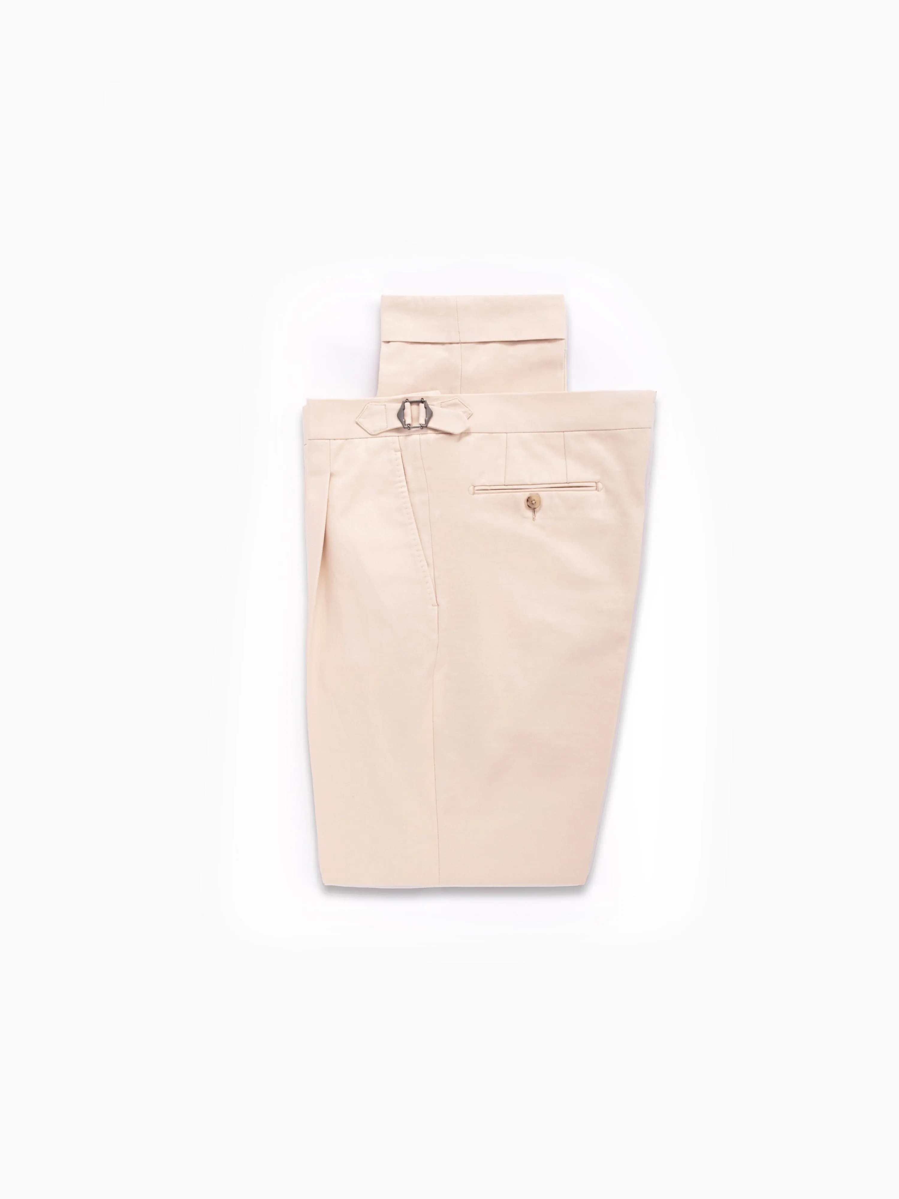 Beige Cotton Oscar Trousers