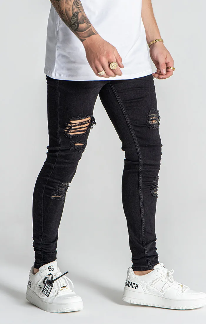 Black Core Destroyed Jeans