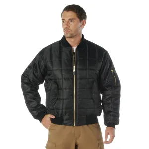 Black - Quilted MA-1 Flight Jacket