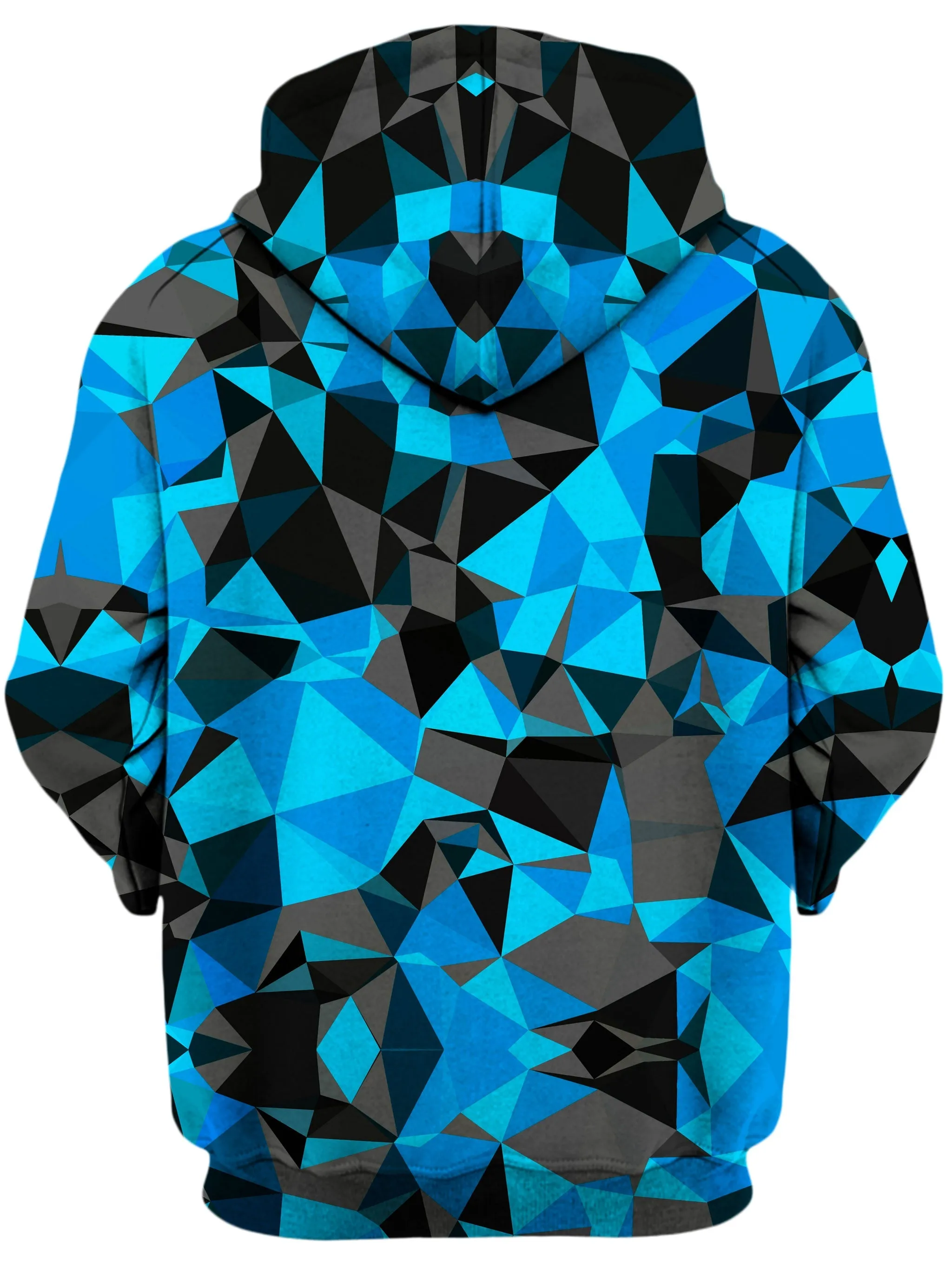 Blue and Black Geo Unisex Zip-Up Hoodie