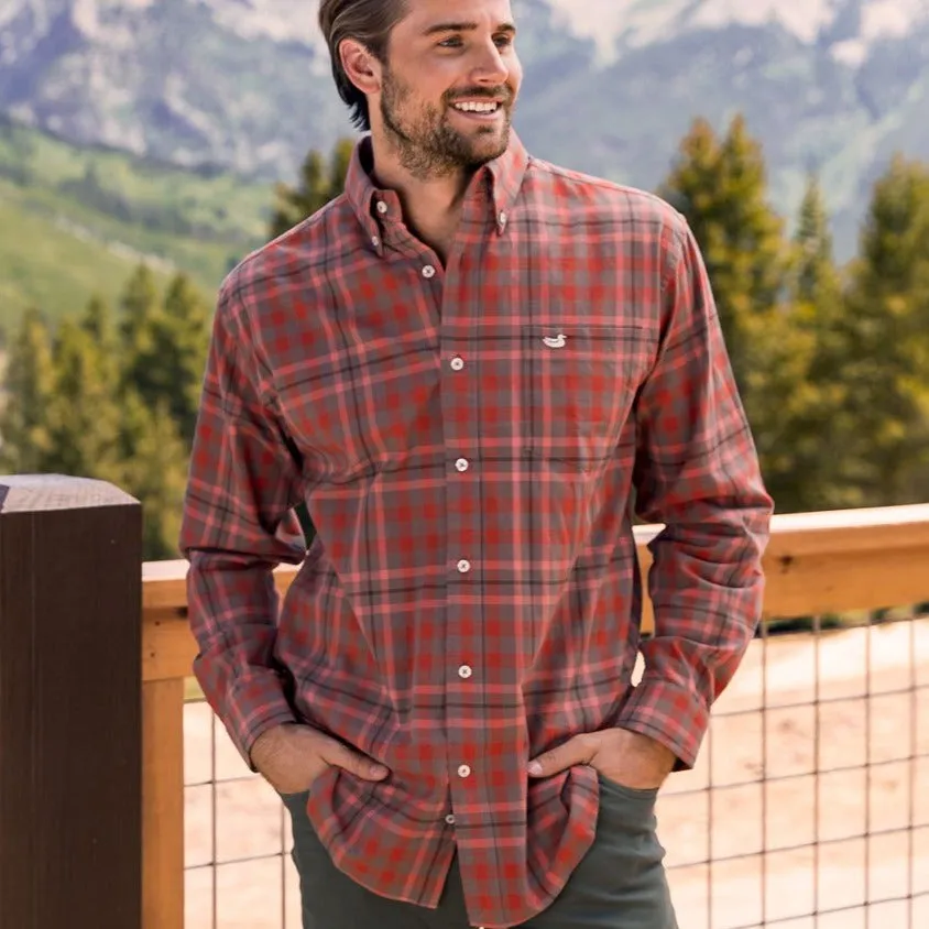 Boundary Washed Plaid Dress Shirt