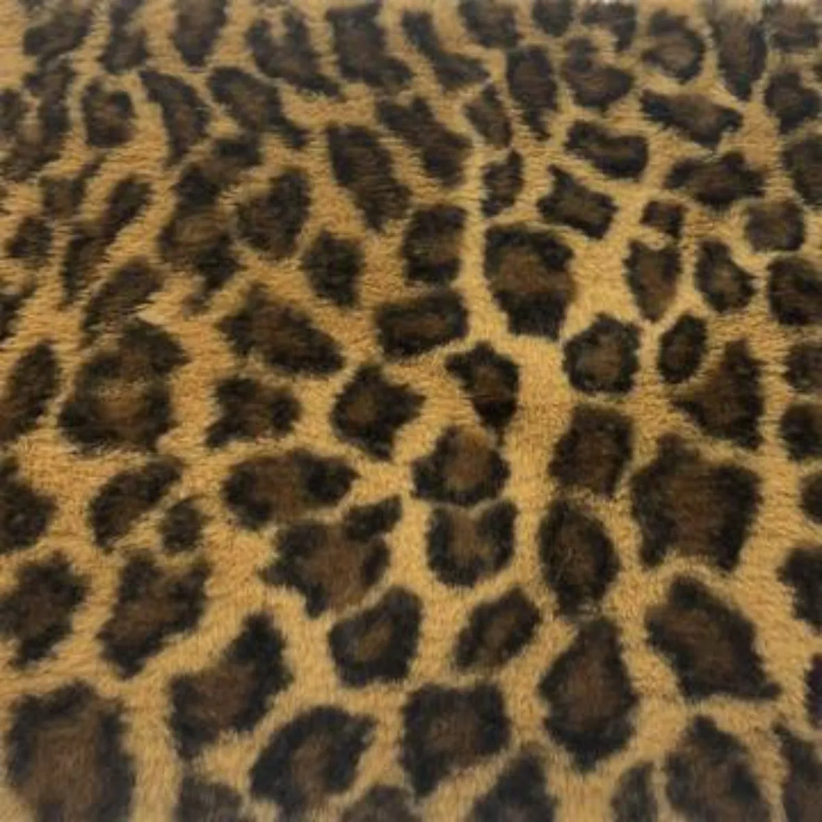 Brown Minky Leopard Faux Fur Fabric