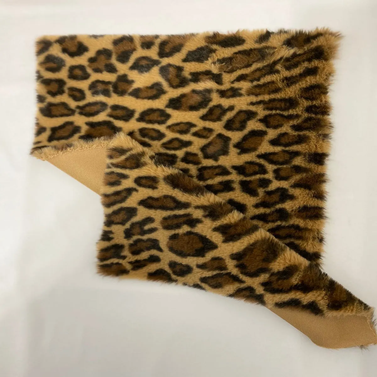 Brown Minky Leopard Faux Fur Fabric