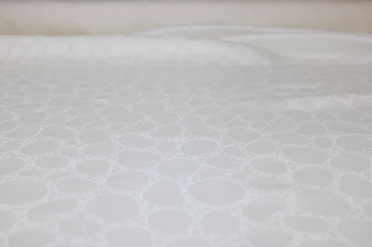 Bubbles Below Italian Silk Jacquard - Ivory