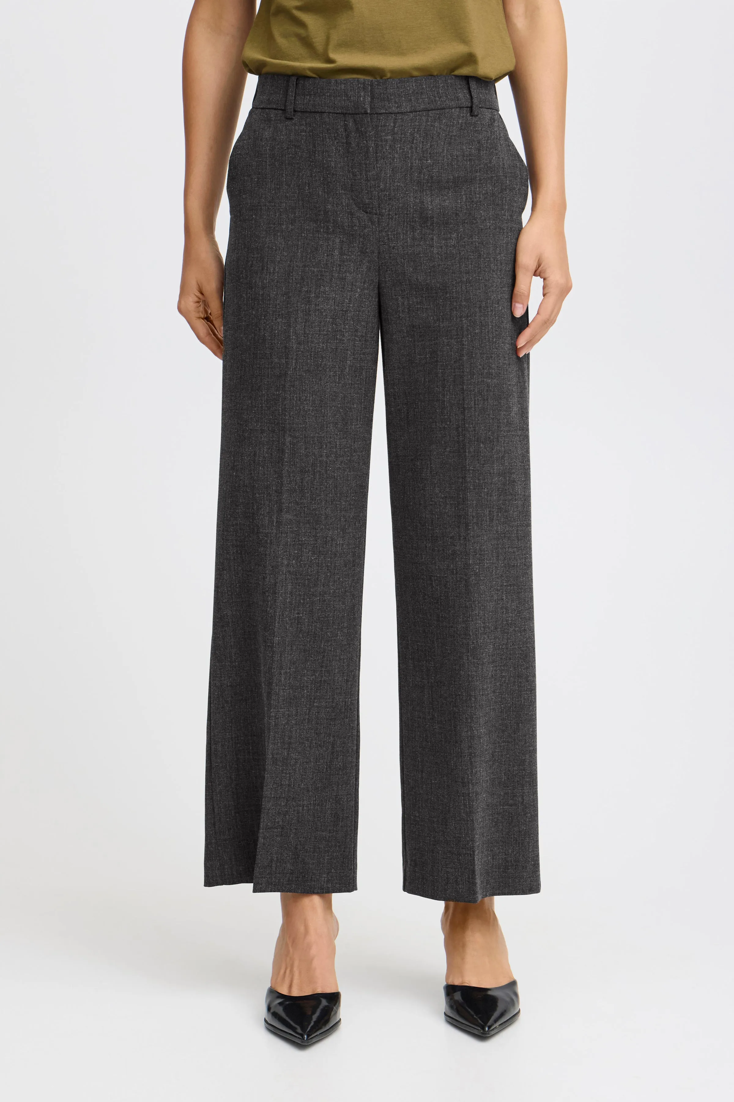 B.Young Danta Wide Leg Cropped Trousers