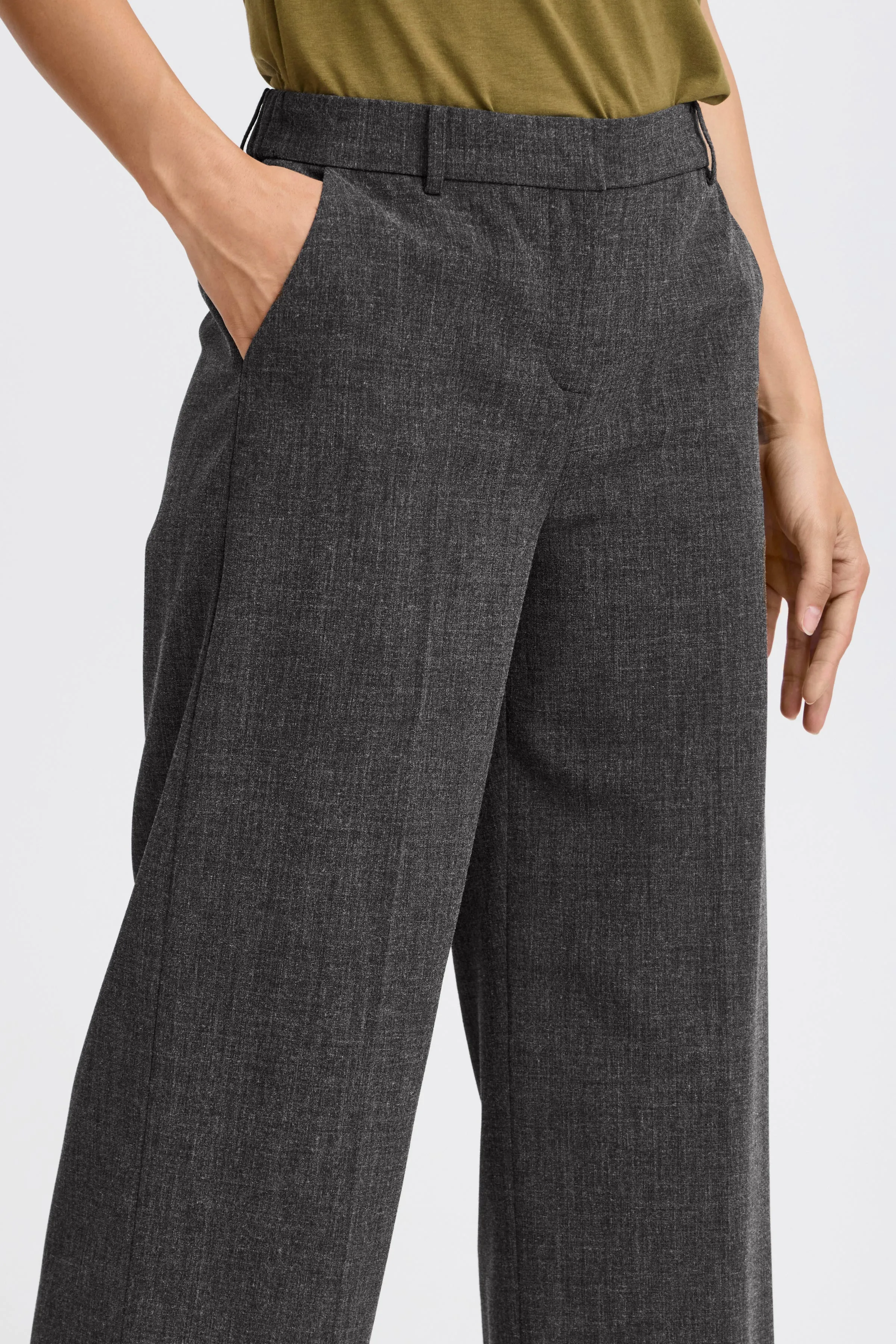 B.Young Danta Wide Leg Cropped Trousers