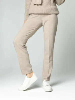 Cashmere trousers with drawstring