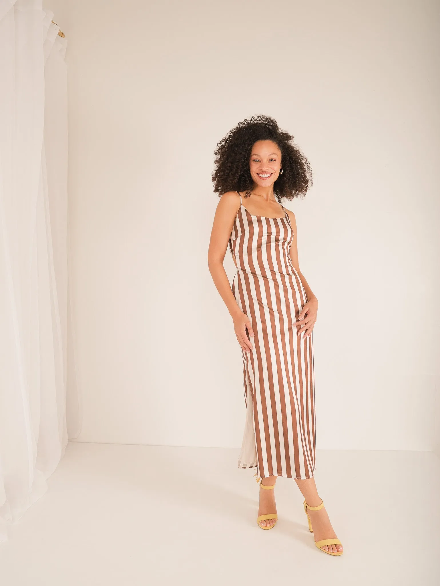 Cassie Striped Midi Dress