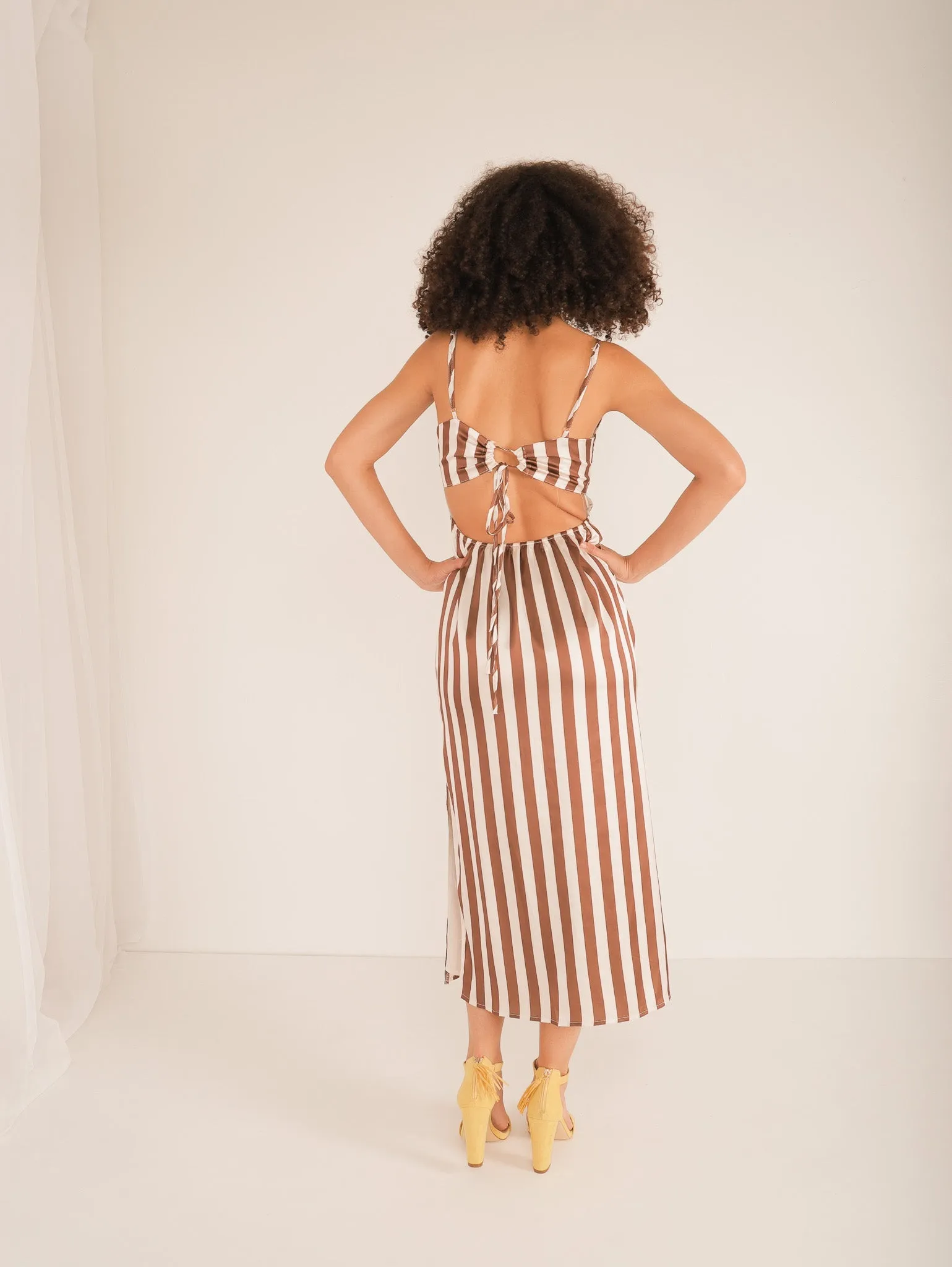 Cassie Striped Midi Dress