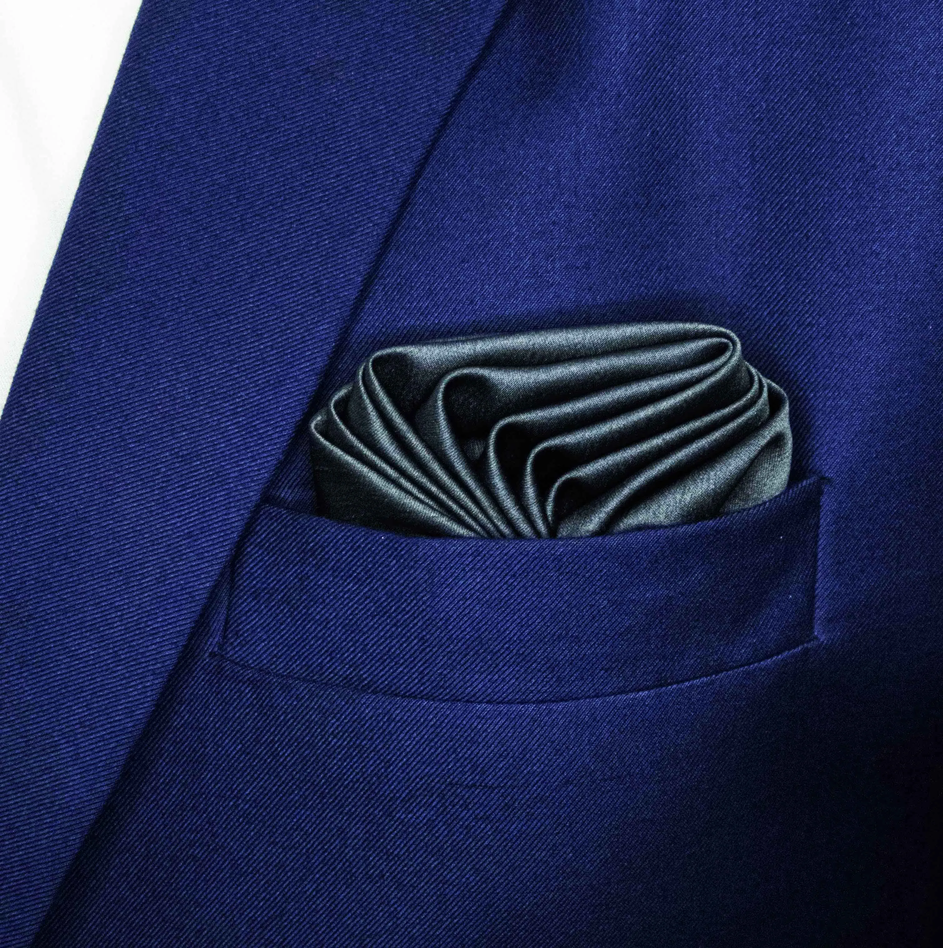 Charcoal Solid - Silk Pocket Squares