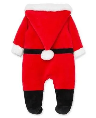 Christmas Footie | Santa Minky Footie | Little Me