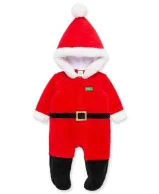 Christmas Footie | Santa Minky Footie | Little Me