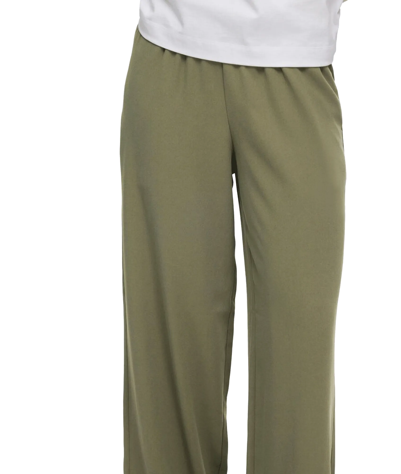 Classic Wide-leg Trousers - Green