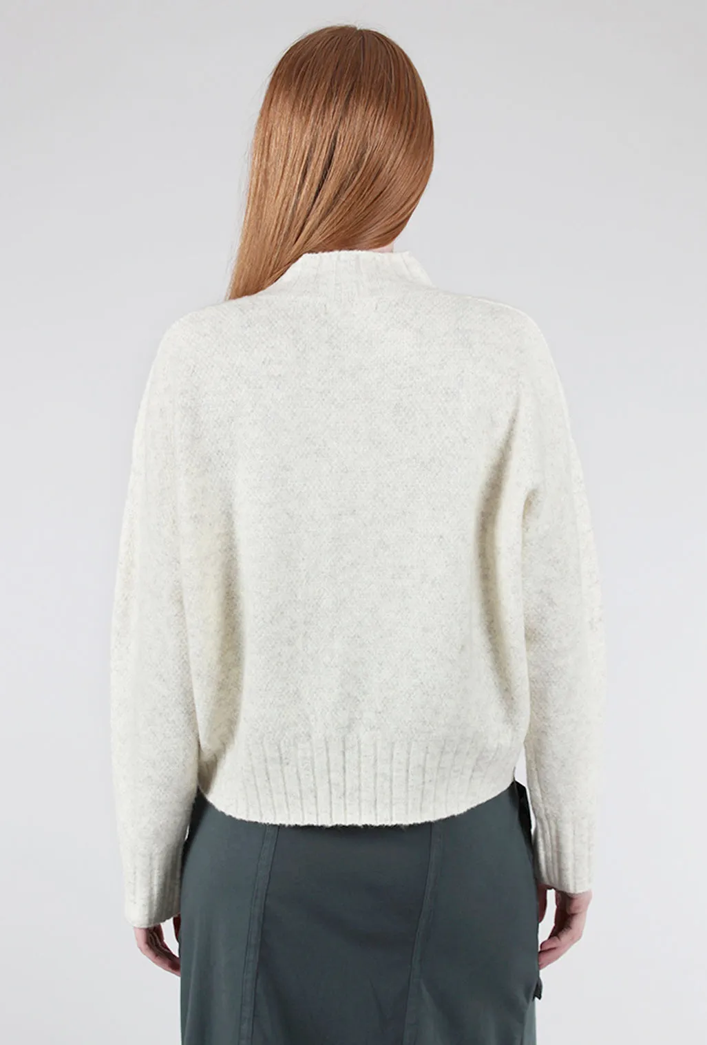 Cocoon Crop Sweater, Ivory