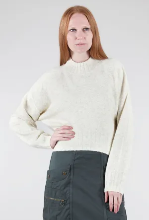 Cocoon Crop Sweater, Ivory