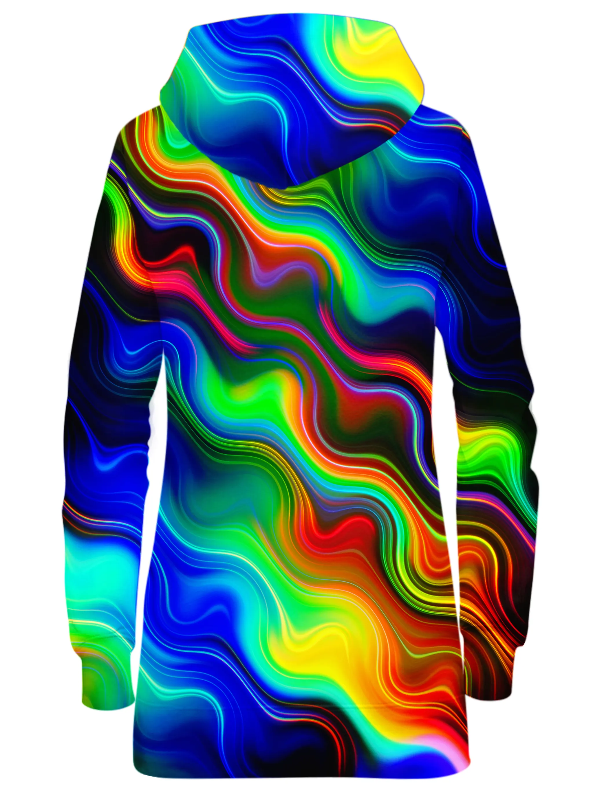 Color Wave Hoodie Dress