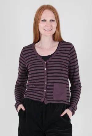 Crop Pocket Cardi, Plumeria