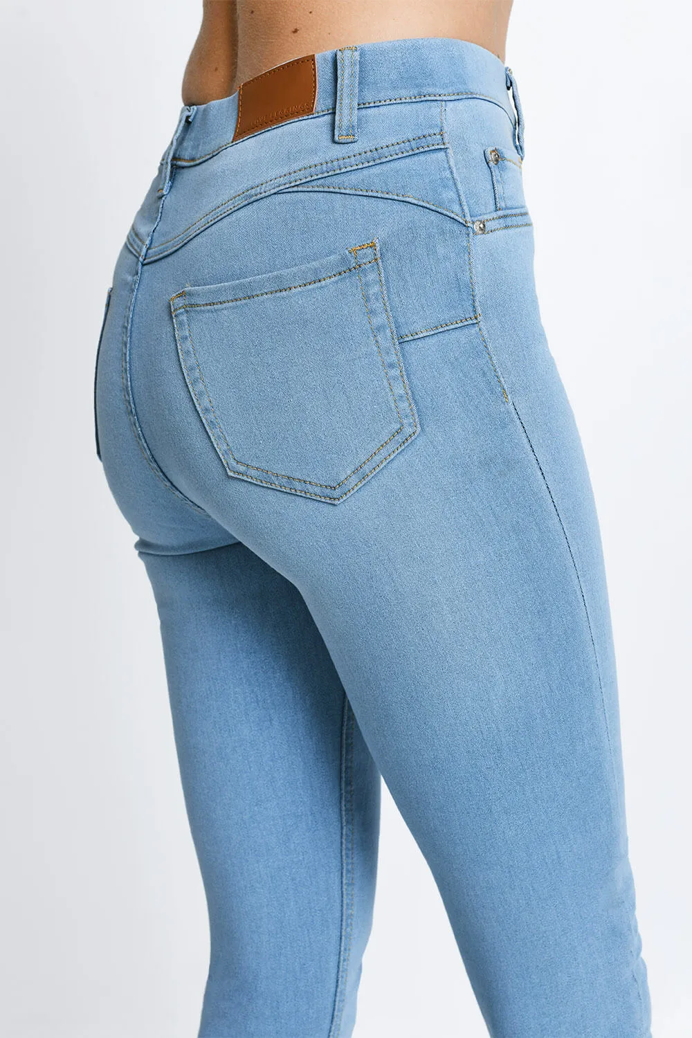 Curve Ankle Grazer Jeggings - Light Blue