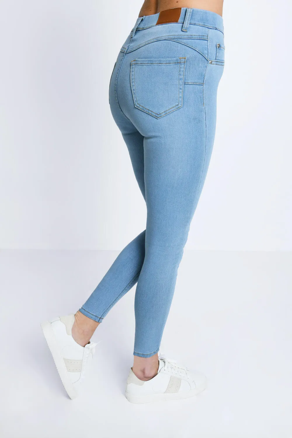 Curve Ankle Grazer Jeggings - Light Blue