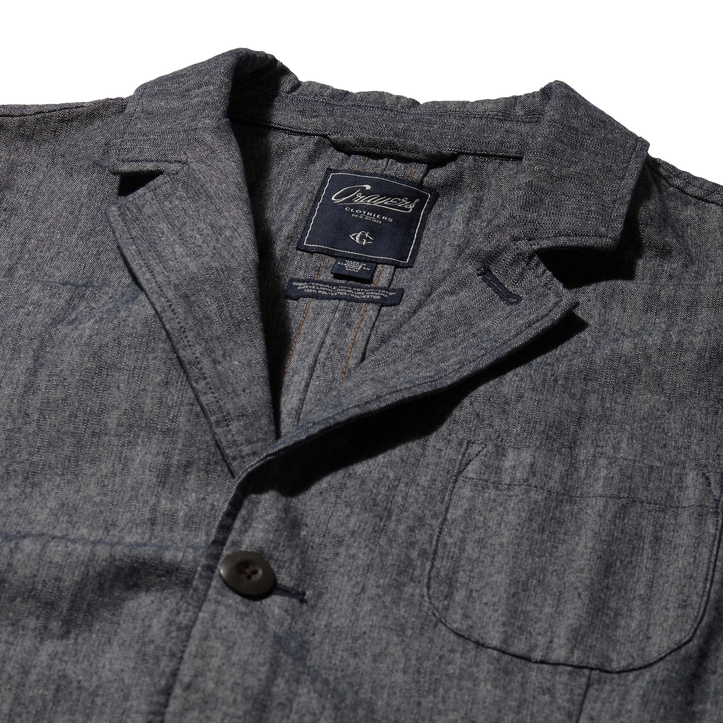 Denim Unconstructed Blazer - Denim Blue