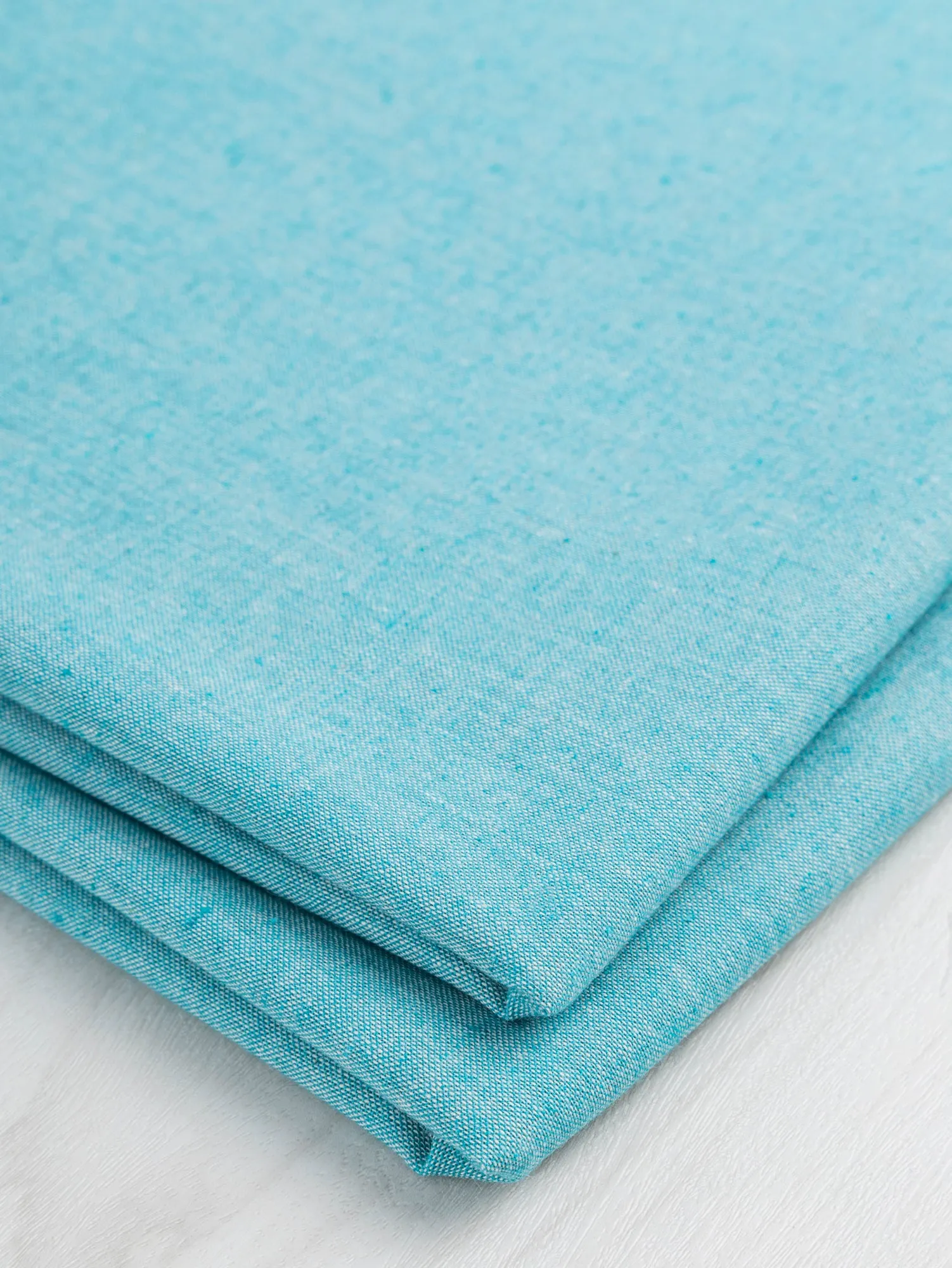 Eco Cotton Blend Chambray - Turquoise - Swatch