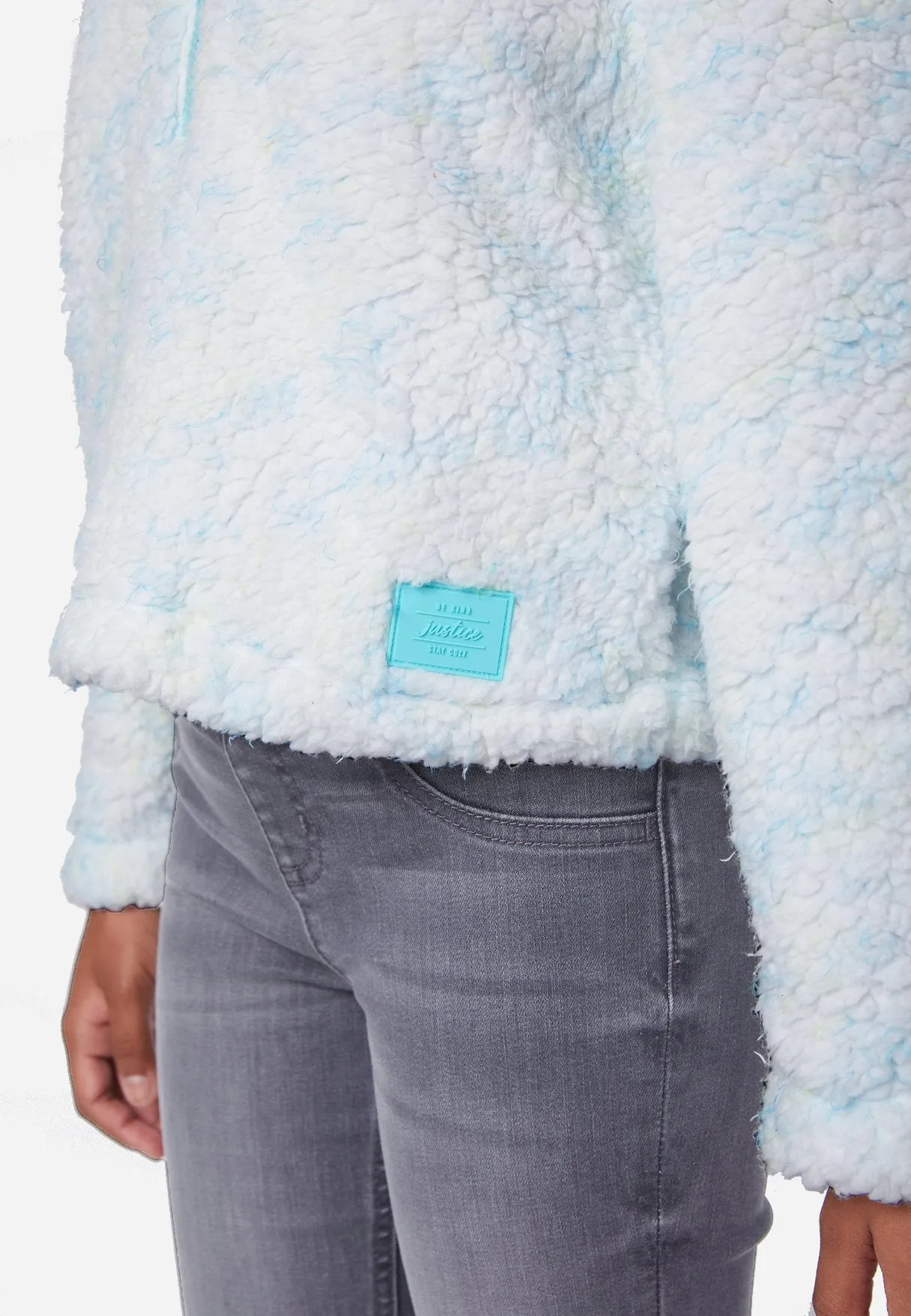 Faux Sherpa Zip-Front Hoodie