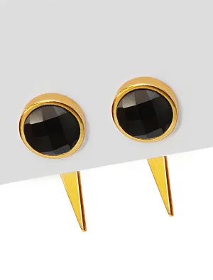 FIRE 3-Way Black Onyx 24K Gold Earring Jackets