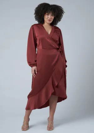 Girl Crush Satin Wrap Dress