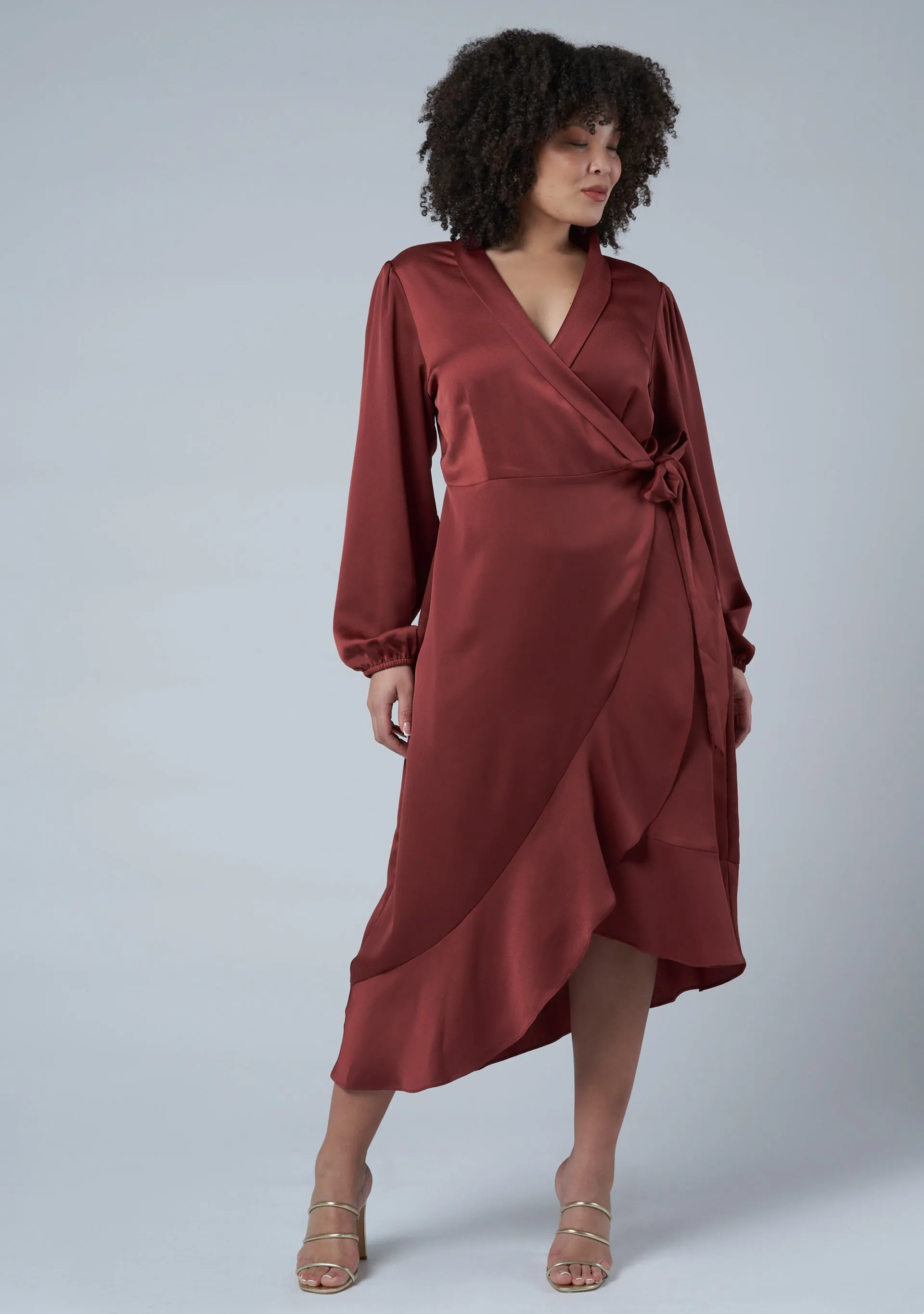 Girl Crush Satin Wrap Dress