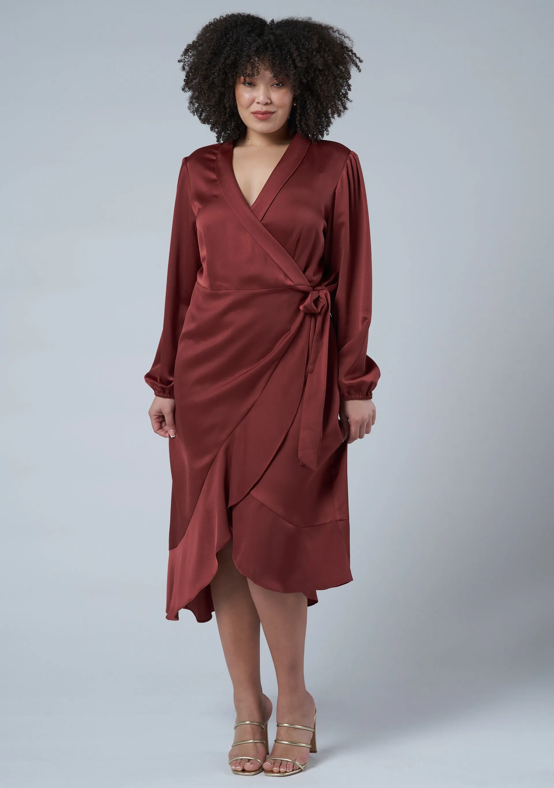 Girl Crush Satin Wrap Dress