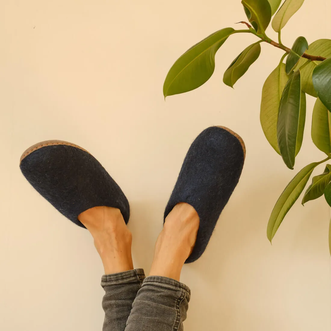 Greta Felted Wool Slippers